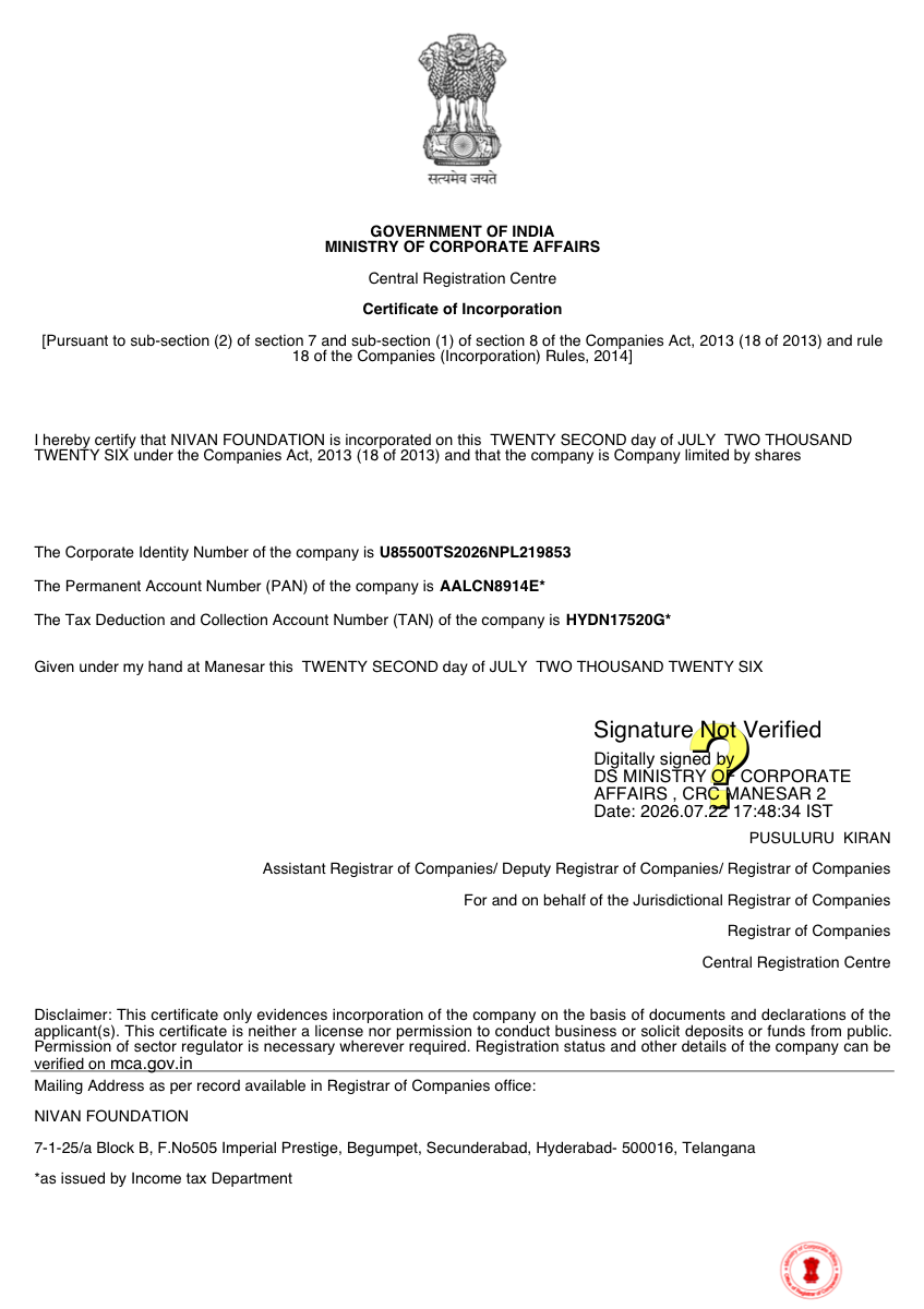 Certificate of Incorporation